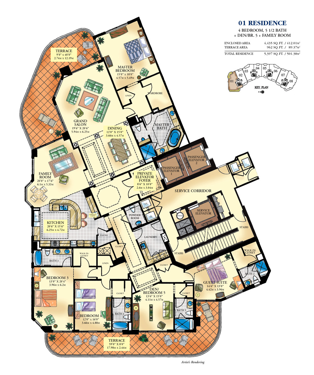 Bella Mare Floor Plan 1
