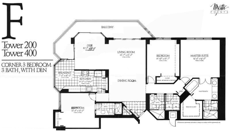 Mystic Pointe Aventura Floor Plan 3
