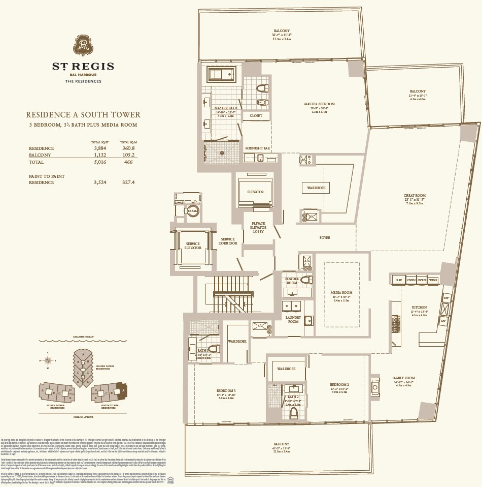 St. Regis Residence A Floor Plan