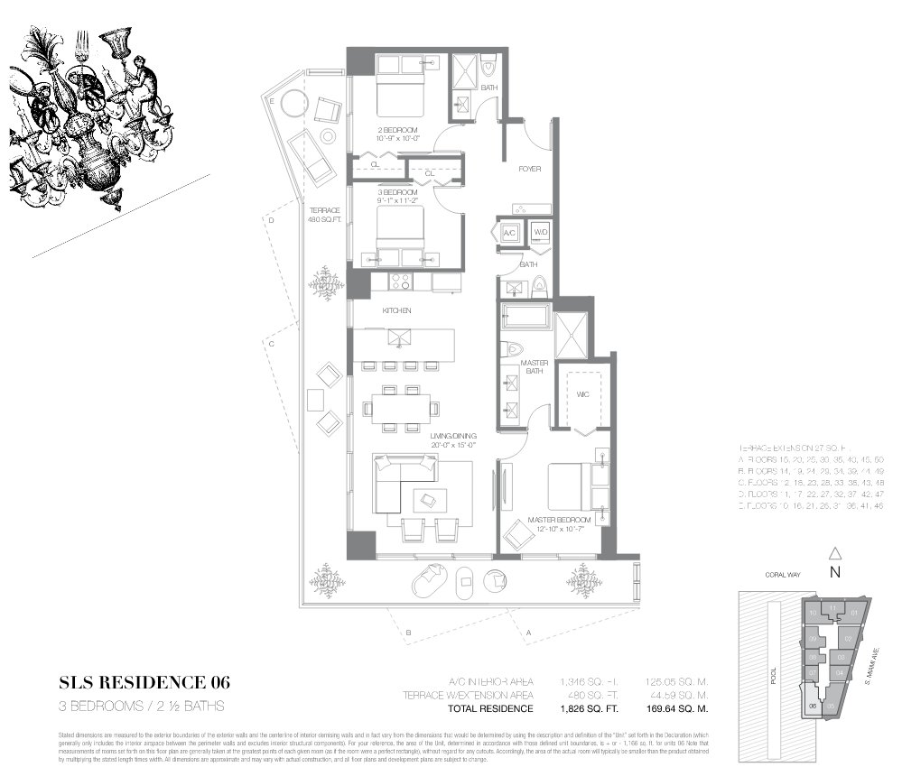 SLS Lux Brickell Floor Plan 06