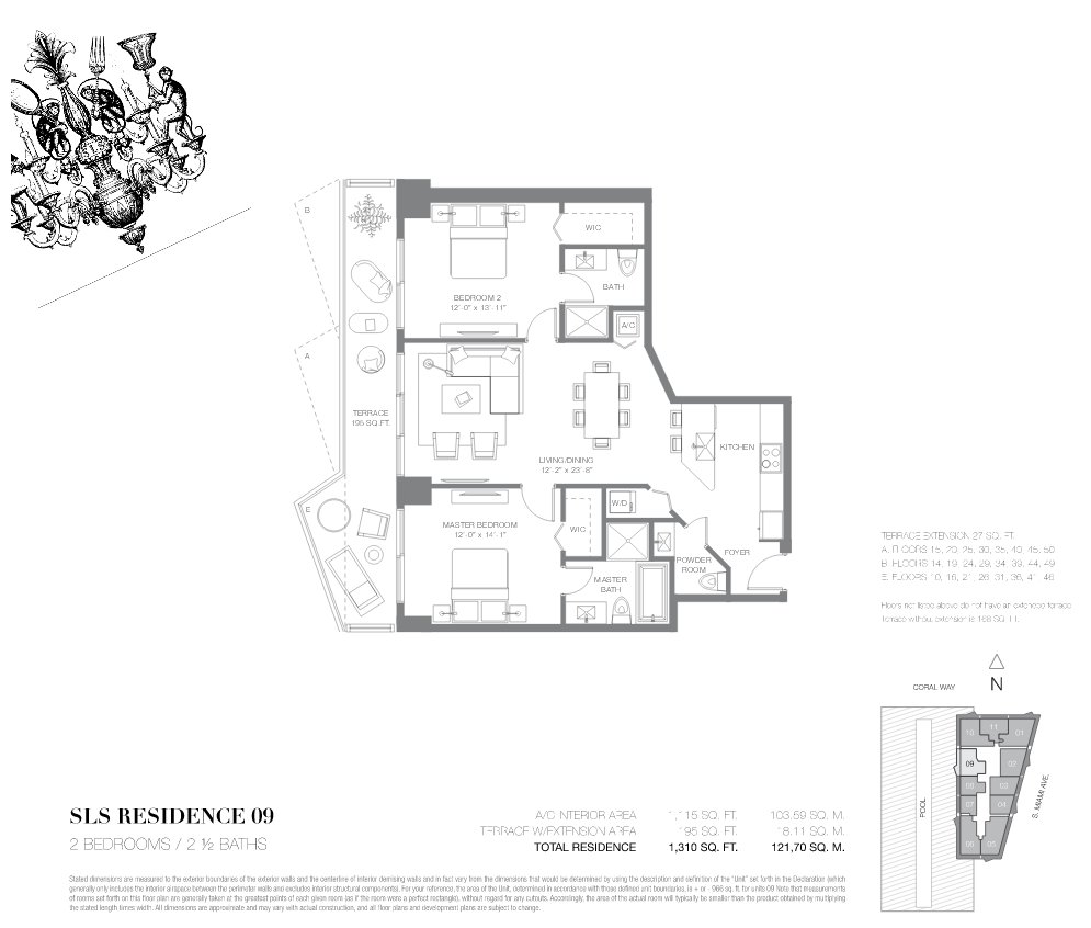 SLS Lux Brickell Floor Plan 09