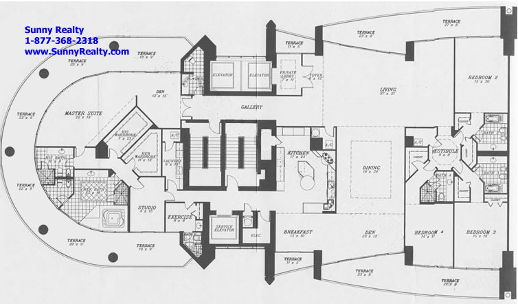 Santa Maria Floor Plan Tower Suite 01 and 02