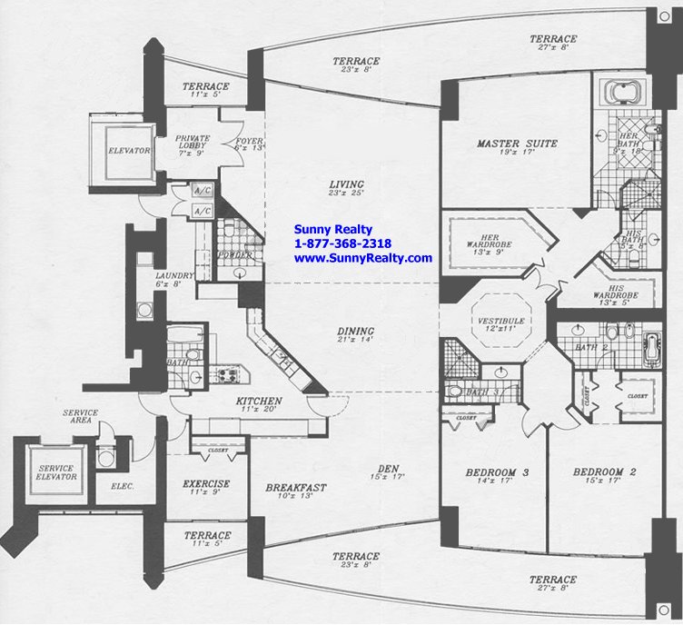 Santa Maria Floor Plan Tower Suite 03 and 04