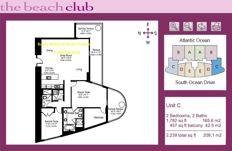 Beach Club Floor Plan Unit C