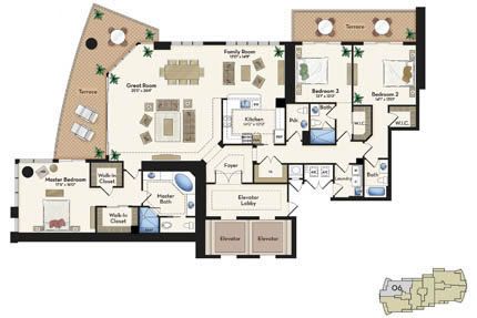 diplomat Residences Floor Plan For Unit 6