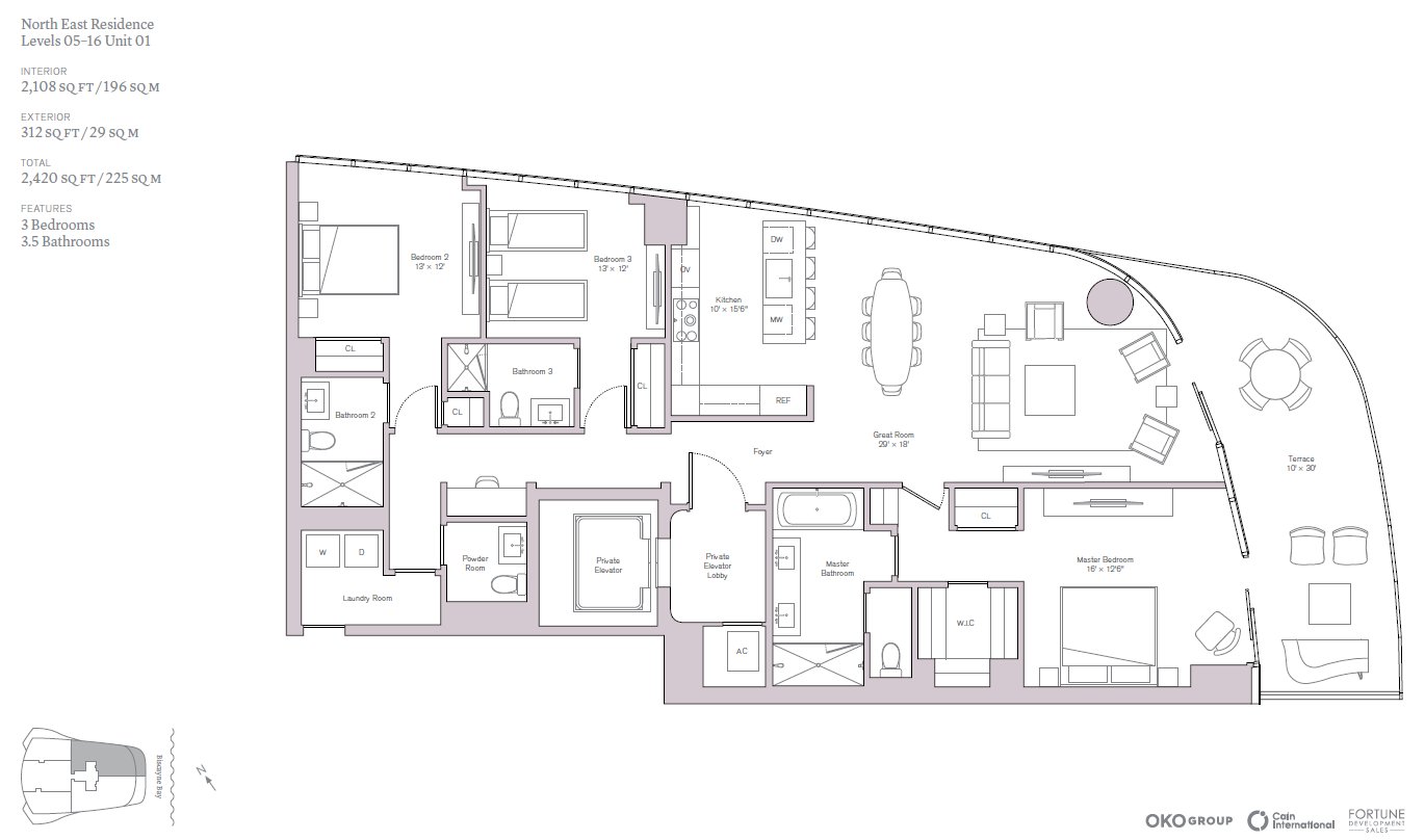 Una Residences Floor Plan 01 line