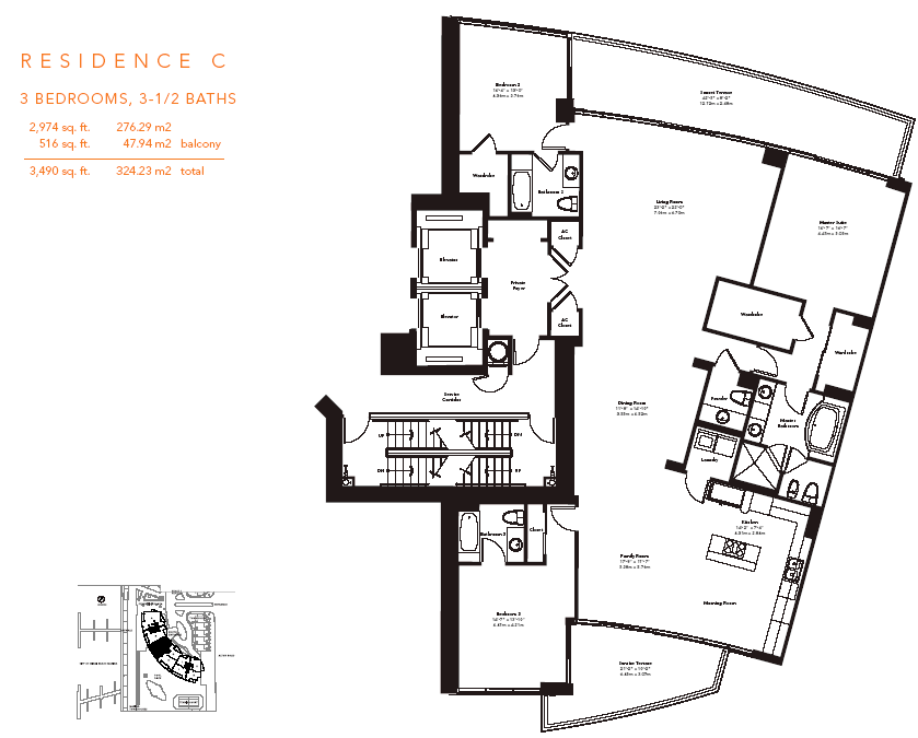 Murano Grande Floor Plan C, Apt 04