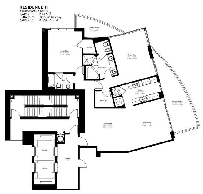 Murano Grande Floor Plan H, Apt 11
