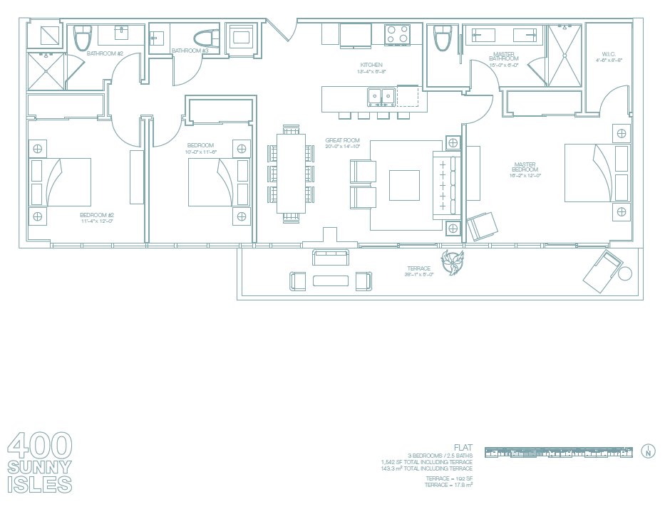 400 Sunny Isles Floor Plan Flat