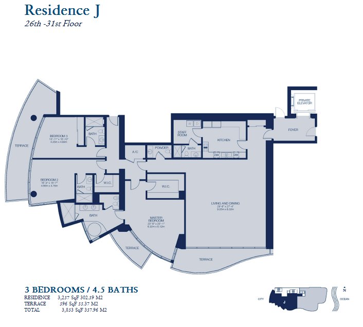 Chateau Beach Residences floor plan residence J