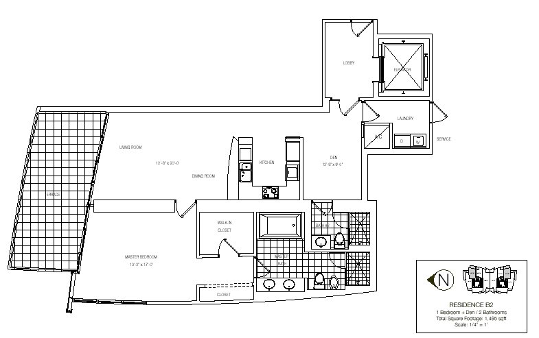 Floor Plan for Unit B2