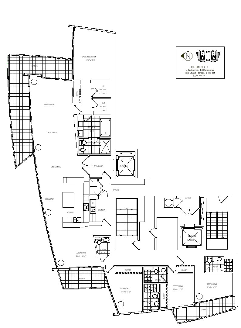 Floor Plan for Unit E