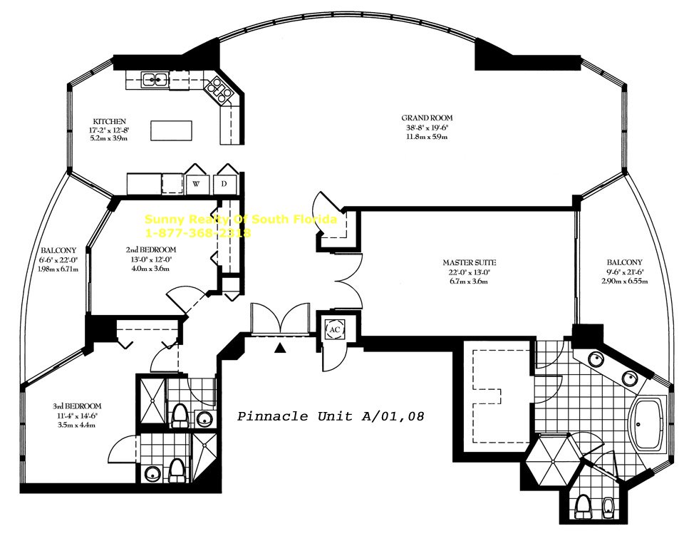 Pinnacle floor plan for line 01 and 08