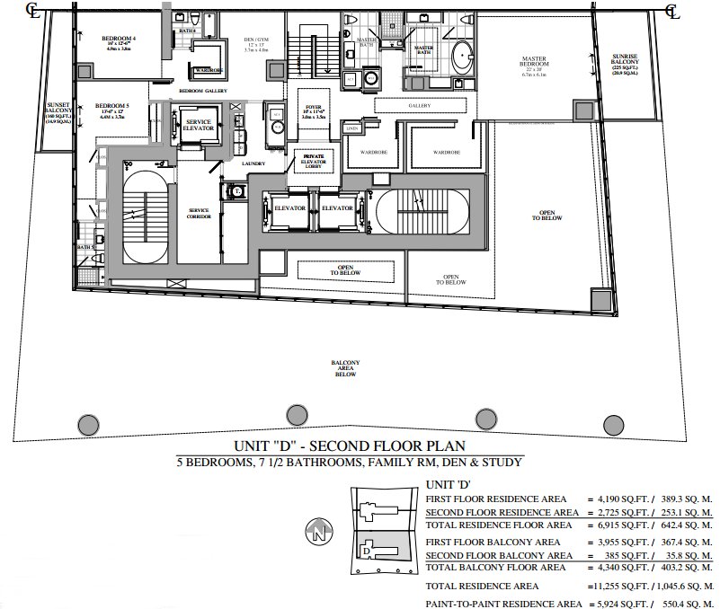 Turnberry Ocean Club Floor Plan D Second Floor