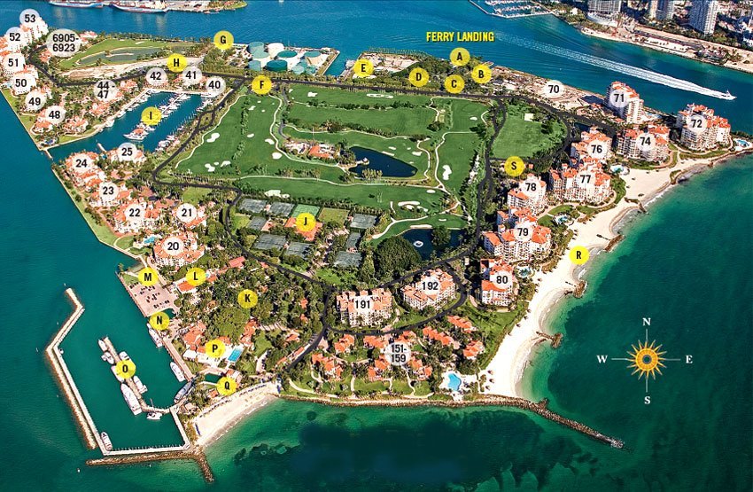 Fisher Island Miami Map